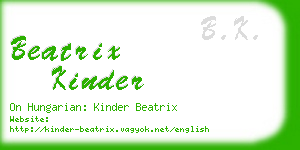 beatrix kinder business card